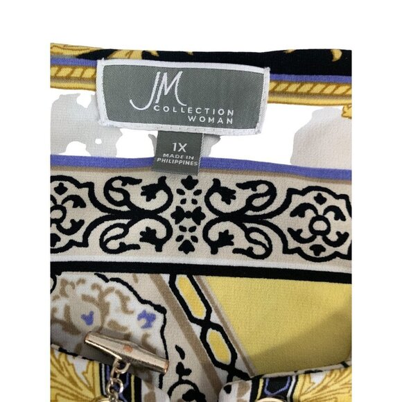 JM Collection Women's Gorgeous Printed Blouse - Picture 3 of 6